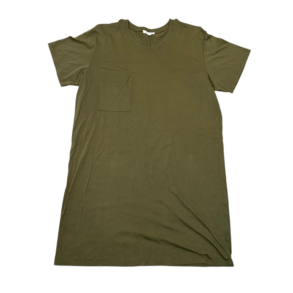 VETTA The T-Shirt Dress 100% Cotton Short Sleeve Fern Green Casual USA Large